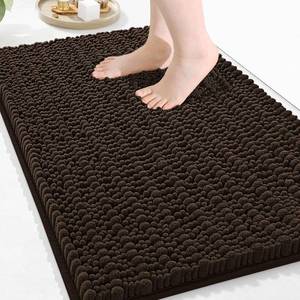 lot 11403 image: Arotive Luxury Bathroom Rugs 30x20, Extra Soft Thick Absorbent Shaggy Chenille Bath Rugs, Non-Slip Machine Wash Dry, Bath Mats for Bathroom Floor, Tub and Shower, Home Decor Accessories, Brown (Used)