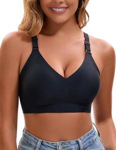lot 12063 image: Womens Deep V Bras Wireless Comfortable Bra Supportive No Underwire Bras Tshirt Push Up Bralettes Plunge Seamless Bra (US, Alpha, X-Large, Regular, Regular, Black)