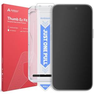 lot 12070 image: Ambison 2 Pack Compatible for iPhone 17 Pro 6.3inch 2025 Matte Screen Protector, One-Pull Installation��Anti-Glare 7X Powerful Scratch Resistance & Full Coverage protection, Easy to Fit & 0 Bubbles,Smooth as Silk