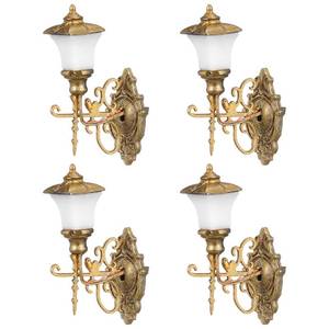 lot 12084 image: DOITOOL 4Pcs Dollhouse Wall Light Mini Vintage Dollhouse Wall Sconce Lights Decorative Miniature Lamps for DIY Micro Landscape Sand Table Ornaments - Golden