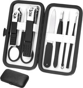 lot 12090 image: Nail Clippers Set Professional Manicure Set Grooming Kits Stainless Steel Travel Manicure Pedicure Kit Nail Care Tools Nail Kit with Travel Case Personal Care Tools Gifts for Men Women