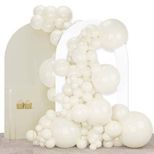 lot 12108 image: PartyWoo Beige Balloons 140pcs Different Sizes of 18 12 10 5 Inch Orange Balloon Arch Kit Garland for Wedding Bridal Graduation Baby Shower Easter Birthday Tea Boho Party Decorations