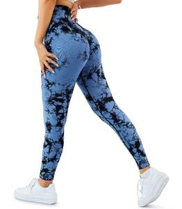 lot 12113 image: A AGROSTE Women Scrunch Butt Lifting Leggings High Waisted Workout Gym Yoga Pants Tie Dye Seamless Compression Booty Tights