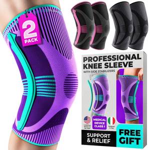 lot 12120 image: DR. BRACE ELITE Knee Brace with Size Stabilizer (2 Pack) Knee Brace for Women & Men, Workout, Sports, Daily Knee Compression Sleeve for Maximum Knee Pain Support & Fast Recovery (Galaxsis, XXX-Large)