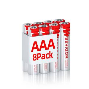 lot 12129 image: BEVIGOR AAA Lithium Batteries, 8Pack Lithium Iron Triple A Batteries, 1.5V 1200mAh Longer Lasting AAA Batteries for Flashlight, Toys, Remote Control, Non-Rechargeable