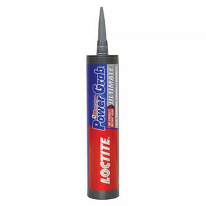 lot 12158 image: Loctite Power Grab Ultimate Construction Adhesive, 9 fl oz Cartridge, 1 Pack - Versatile High Strength, Wide Temperature Range Construction Glue