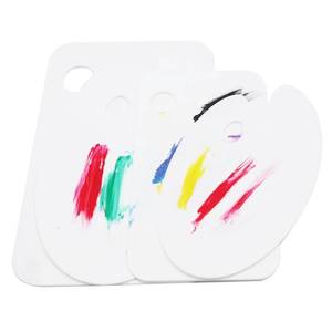 lot 12161 image: 4Pcs Acrylic Paint Palette,Paint Pallet,Art Palette,for DIY Art or Oil Watercolor Painting Palette