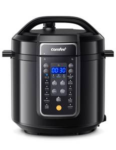 lot 15071 image: COMFEE 9-in-1 Electric Pressure Cooker, 14 Presets Instant Multi Cooker Olla de Presion Non-Stick Pot Yogurt Maker Rice Cooker Slow Cooker Saut� Steamer 6 Quarts Black