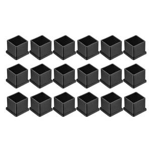 lot 16266 image: uxcell 18Pcs Chair Leg Floor Protectors, 26 x 26mm1.02 x 1.02inch PVC Anti-Slip Square Furniture Leg Feet Cover for Hardwood Floors Patio Chair Table Bed, Black