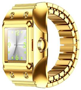 lot 16318 image: CNBRO Finger Watch Smart Rings for Men Women Stretchy Elastic Band Heart Rate Monitor Sleep Tracker Pedometer Step Counter Calories Waterproof Dressy Creative Unique Fitness Ring Clock