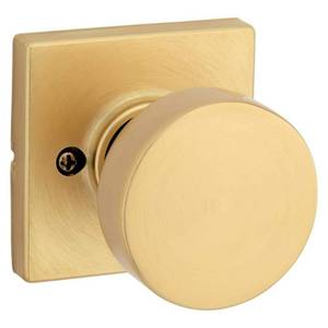 lot 16334 image: Pismo Satin Brass Square Half-Dummy Door Knob