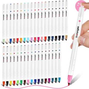 lot 16336 image: Dunzoom 36 Pcs Click Washable Markers with Retractable Tips 36 Colors Click Highlighters Coloring Retractable Markers Bulk for kids Arts and Crafts School Classroom Office Supplies