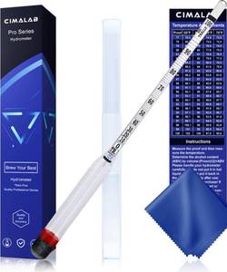 lot 16361 image: CIMALAB Hydrometer Alcohol Meter, Hydrometer Alcohol 0-200 Proof and Tralle Hydrometer, Alcohol Proof Tester for LiquorMoonshineProofing DistilledSpiritsDistilled Alcohol Proof