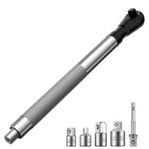 lot 16362 image: SNEZHANA 12 Offset Extension Wrench for Electric with Versatile 38, 14 Square Drive Adapters Impact Ratchet Extender, for Tight Spaces
