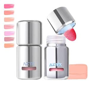 lot 16487 image: Aztk Liquid Blush, Jelly Color Liquids Blushes with Sponge Head, Matte Nude Makeup Blusher Cream, Lasting, Lightweight, All-day Moisturizing and Smooth, Self-Contained Brush, Portable Makeup(JC05)