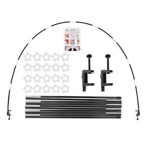 lot 16490 image: Voircoloria 13ft Table Balloon Arch Kit, Balloon Arch Stand Frame for Different Size Tables Graduation Wedding Birthday Baby Shower Party Decorations(Black)