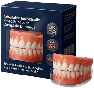 lot 16497 image: Premium Silicone Denture Reline Kit - Soft Reline Set for Secure UpperLower Dentures - All-Day Comfort for Men & Women