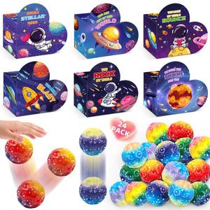 lot 17179 image: SpringFlower Valentiness Day Card For Kids, Valentines Greeting Cards Boxes With Bouncy Balls Toys, Valentines Gift Classroom School Exchange, Classroom Exchange Prizes, Valentine Party Favors