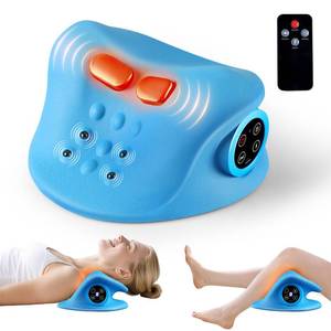 lot 17183 image: YOUKADA Neck Massager, 3 in 1 Modes, Electric Shoulder Relaxer, Neck Stretcher with Heat for Pain Relief Deep Tissue, Ergonomic 26°Shoulder Massager, Portable for CarOfficeHome (Blue)