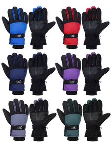 lot 17185 image: Bencailor 6 Pairs Kids Winter Gloves Waterproof Ski Glove Boy Girl Warm Snow Snowboard Mittens for Cold Unisex(Red Green Blue Purple Gray Dark Blue,10-15 Years,Simple,Solid Color)