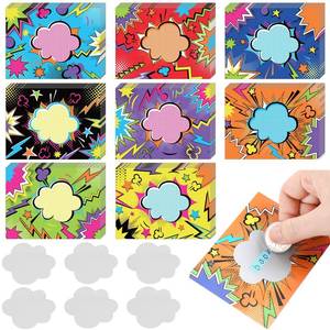 lot 18347 image: Trandraft 80 Pack Scratch Off Cards Zig Zag DIY Make Your Own Scratch Off Game Cards and Stickers Motivational Scratch Off Tickets for Christmas Thanksgiving Day Gifts Rewards Birthday Party Favors