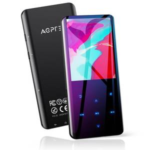 lot 18374 image: AGPTEK 64GB MP3 Player with Bluetooth 5.3, A19PL 2.4 Curved Screen Portable Music Player with Speaker Lossless Sound with FM Radio, Voice Recorder, Supports up to 128GB, Black