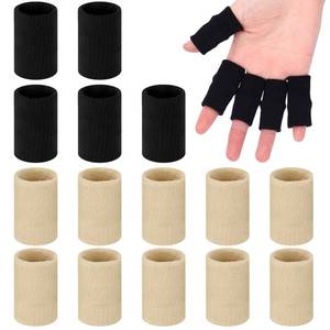 lot 18379 image: 20Pcs Finger Sleeves Protectors, Sport Finger Sleeves Finger Compression Sleeve Finger Pads Finger Splints Thumb Finger Brace Finger Support Elastic Thumb Sleeves for Basketball,Tennis,Outdoor Sports