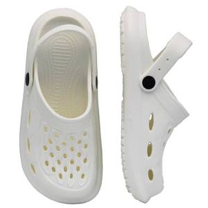 lot 18384 image: Garden Clogs for Women and Men, Slip On Mules Sandals Classic Slippers Outside Home Casual Wear Non-Slip Air Cushion Thick Bottom Sliders Shoes (White, Adult, Women, 11, Numeric, US Footwear Size System, Medium)