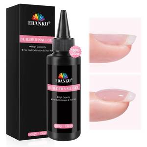 lot 18387 image: EBANKU 100g3.5oz Builder Gel for Nails, 7 in 1 Clear Builder Nail Gel Strengthener UV Nail Enhancement Building Apex for Nail Extension DIY Home Salon, Pointed Bottle