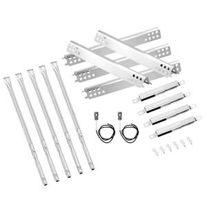 lot 19669 image: Grill Replacement Parts for Charbroil Performance 5 Burner 463347519 463347518, 475 4 Burner 463347017, 463342119, 463376018P2 Grills, G470-5200-W1 Burner, G470-0004-W1A Heat Plate, Crossover Tube