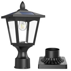 lot 19751 image: Solar Post Lights, 6000K Dusk to Dawn Solar Lamp Post Light with Pier Mount Base, Solar Post Lights Outdoor Waterproof for Garden Yard Landscape Pole Pillar, Outside Decorative Lamp(Cool White)