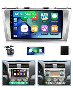 lot 19762 image: XGU 4G64G Android Car Play Stereo for Toyota Camry 2006 to 2011 Radio Apple CarPlay Android Auto, 9 Touch Screen for Camry GPS Navi 5G WiFi FM RDS DSP HiFi Mirrorlink Camera SWC (Fit J.B.L)