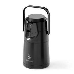 lot 19771 image: IDEUS Thermal Coffee Carafe 74oz (2,200ml), Stainless Steel Double Wall Insulated Vacuum Flask, Water Jug Coffee Server and Beverage Dispenser, Heat and Cold Retention (Black, 74oz (2,200ml))