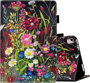 lot 20119 image: Case for iPad 9th8th7th Generation iPad 10.2 Case (202120202019 Release), Cute PU Leather Folio Stand Protective Cover with Auto WakeSleep, for Kids, Girls, Woman - Colorful Flowers