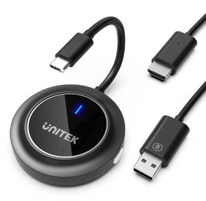 lot 20132 image: Unitek Wireless HDMI Display Dongle Adapter - Portable 1080P 60Hz USB C Transmitter for TV Upgraded 2G5G Mirroring Adapter Stream Video to Monitor Projector for Phone iOS Android Windows PC