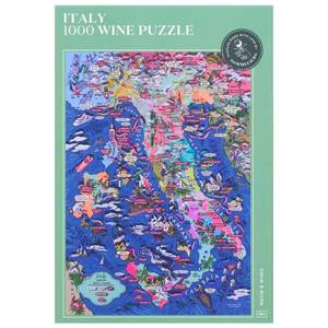 lot 20156 image: Wine Puzzle Italy - Exciting and Educational Jigsaw 1000 Pieces for Adults Unique Hand-Drawn Map of Italian Wines