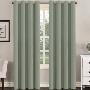 lot 20165 image: H.VERSAILTEX Room Darkening Curtains for Living Room Light Reducing Thermal Insulated Window Treatment PanelsDrapes Grommet Top 2 Panels Sea Grass - 52 x 84 Inches