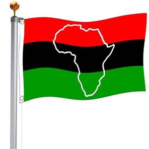 lot 20182 image: TOPFLAGS Afro Flag Pan African Map Flags Outdoor 3 X 5 FT Brass Grommets for Home Decor Outdoor Indoor