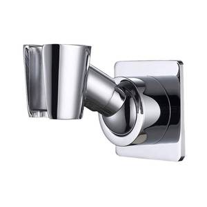lot 20184 image: YDmeet Shower Head Holder, Adjustable Handheld Brass Shower Head Bracket, Wall Mount Holder, Drill Free Glue Installation (Polished Chrome)