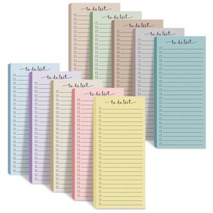 lot 20189 image: Censen 10 Pack 500 Sheets To Do List Notes Daily Checklist Notepads with 50 Sheets Each Undated Color Memo Pad Block Shopping List Pad Weekly Plan Notepad Organizer Planners(Morandi Color,Lined)