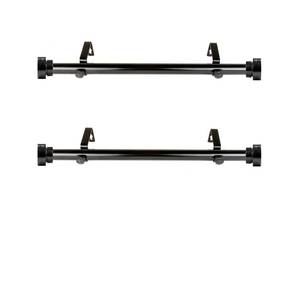 lot 20191 image: 1 inch Side Curtain Rod 12-20 inch (Set of 2) - Black