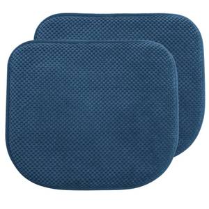 lot 20193 image: PAGGED Blue Foam Seat Cushions Kitchen Chairs Pads for Dining Chairs 2 Pack Non Slip Patio Seat Cushions Washable U Shaped Soft Thick Large Metal Wooden Chair Cushions,17 x 15