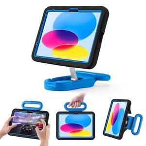 lot 20196 image: Kids Case for iPad (A16) 11th10th Gen 10.9 20252022,Adjustable PortraitLandscape StandDrop Proof with Handle,Child Friendly Case for iPad Air 11 (M4M3M2) 202620252024 (BlackBlue)