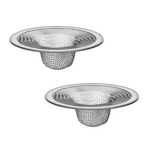 lot 20199 image: Danco Mesh Kitchen Sink Strainer 2-Pack, 4-12-Inch-2 Pack, Stainless Steel, 2 Count (mesh bent)
