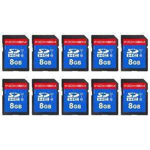 lot 20203 image: INDMEM SD Card 8GB, 10-Pack UHS-I Class 10 MLC Flash Memory Card, High-Speed Secure Digital Cards for Cameras, DSLR, Action Cams - Reliable Storage