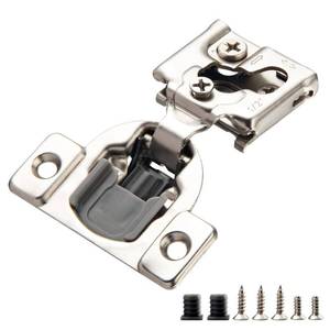 lot 20211 image: STIANC 12 Pack 12�� Overlay 3D Soft Close Hinges for Face Frame Kitchen Cabinet, 3 Way Adjustability, Quiet Self-Closing Door, 105 Degree