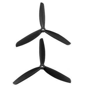 lot 20221 image: uxcell RC Propellers 3 Prop CW CCW with Adapter Ring 9045 9x4.5 Inch Multi-Rotor for RC Aircraft, Nylon Black 1 Pair