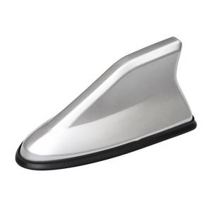 lot 20225 image: Car Shark Fin Antenna Cover, Roof Aerial Base AMFM Radio Signal for Car SUV Truck, Vehicle Shark Fin Shape Cover with Adhesive Tape, Car Accessories Antenna Replacement Fits Most Cars (Silver)