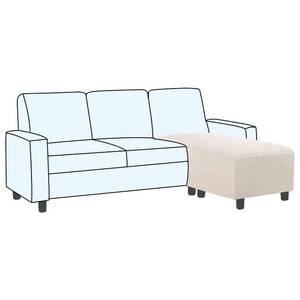 lot 20226 image: H.VERSAILTEX Ottoman and Sofa Seat Cushion Combined Cover Slipcover Rectangle Sofa Slipcover Fit Length 56-75 Suitable for L Shaped Seat Cushion Cover or Chaise Part Cover Stretch Thick Soft - Ivory