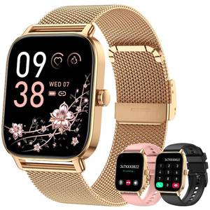 lot 20230 image: Smart Watch for Women AndroidiPhone Fitness Tracker Smart Watches Rose Gold IP68 Waterproof Bluetooth Calls Answer&Make 1.85 Smartwatch Activity Pedometer Heart Rate SpO2 Monitor 120 Sports Model